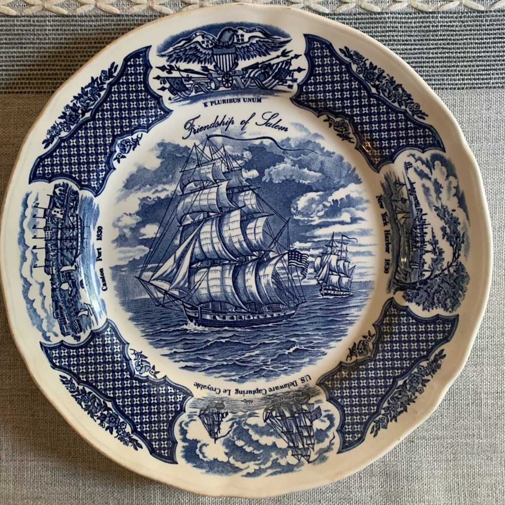 Fair Winds Friendships of Salem Historical Plate